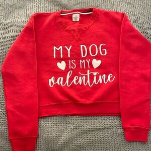 Valentine crop sweatshirt